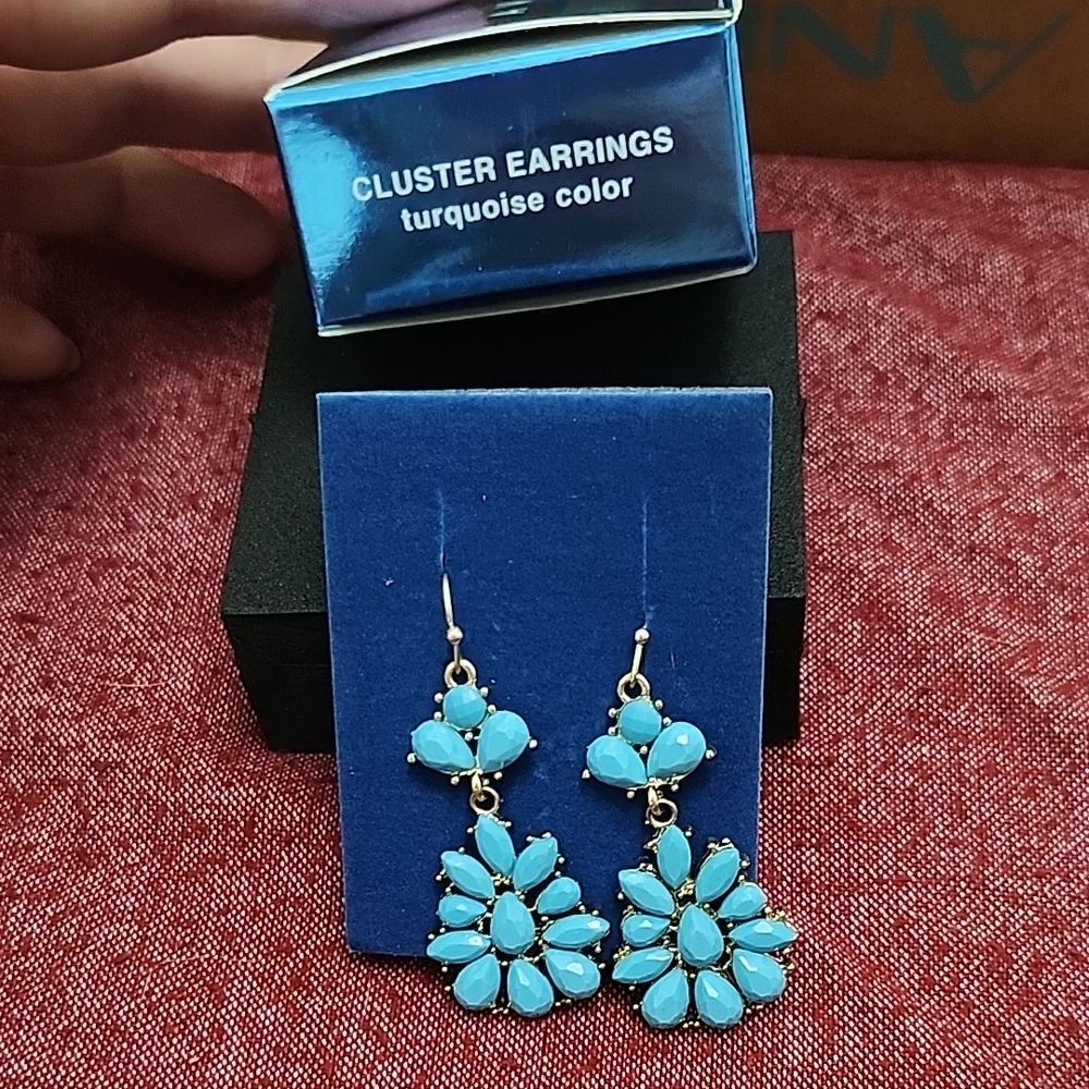 Avon Blue Floral Earrings